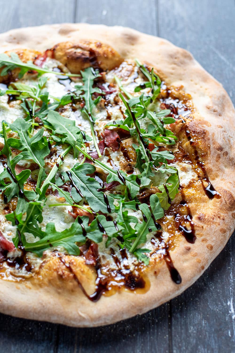 Fig Pizza with Prosciutto, Balsamic & Arugula Kitchen Swagger