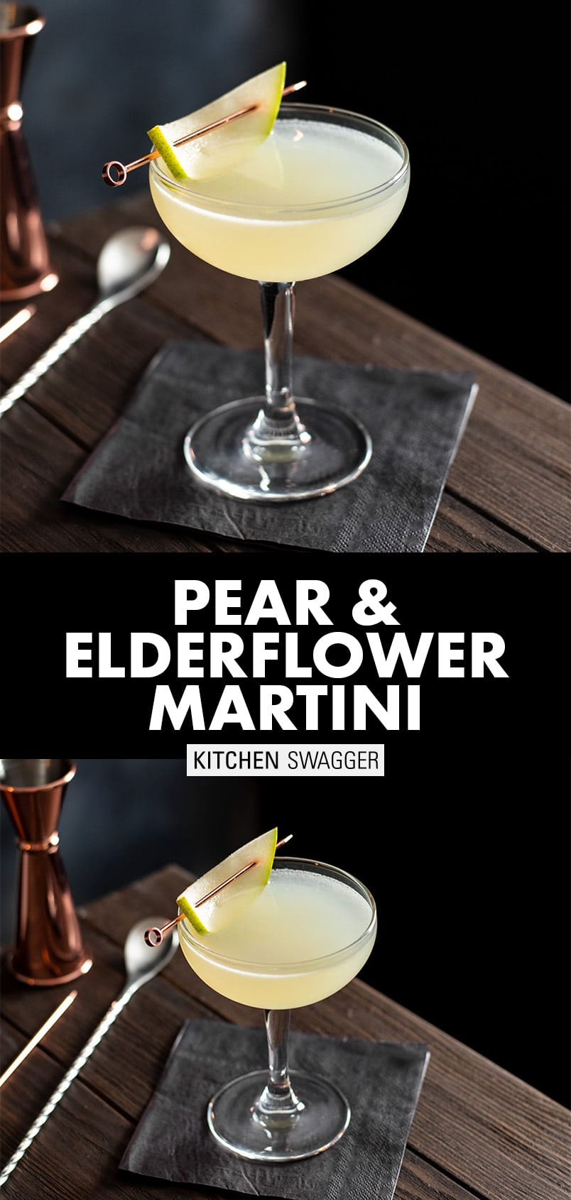 Pear Martini with Elderflower Liqueur Recipe Kitchen Swagger