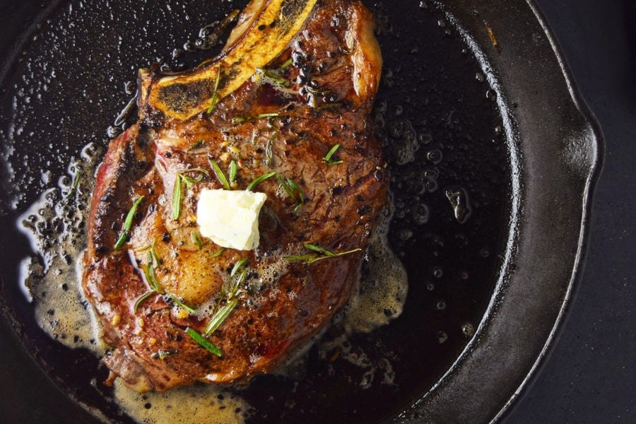 PanSeared Filet Mignon with Garlic & Herb Butter Recipe