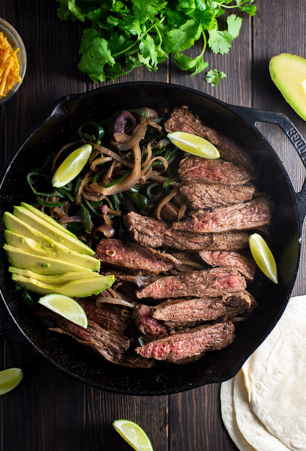 How to make steak fajitas in a cast iron skillet
