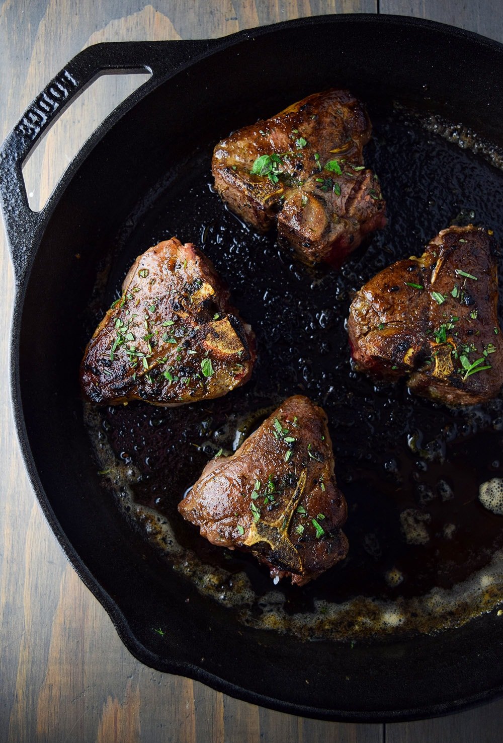 Cast Iron Lamb Loin Chops With Cognac Butter Sauce Recipe Kitchen Swagger