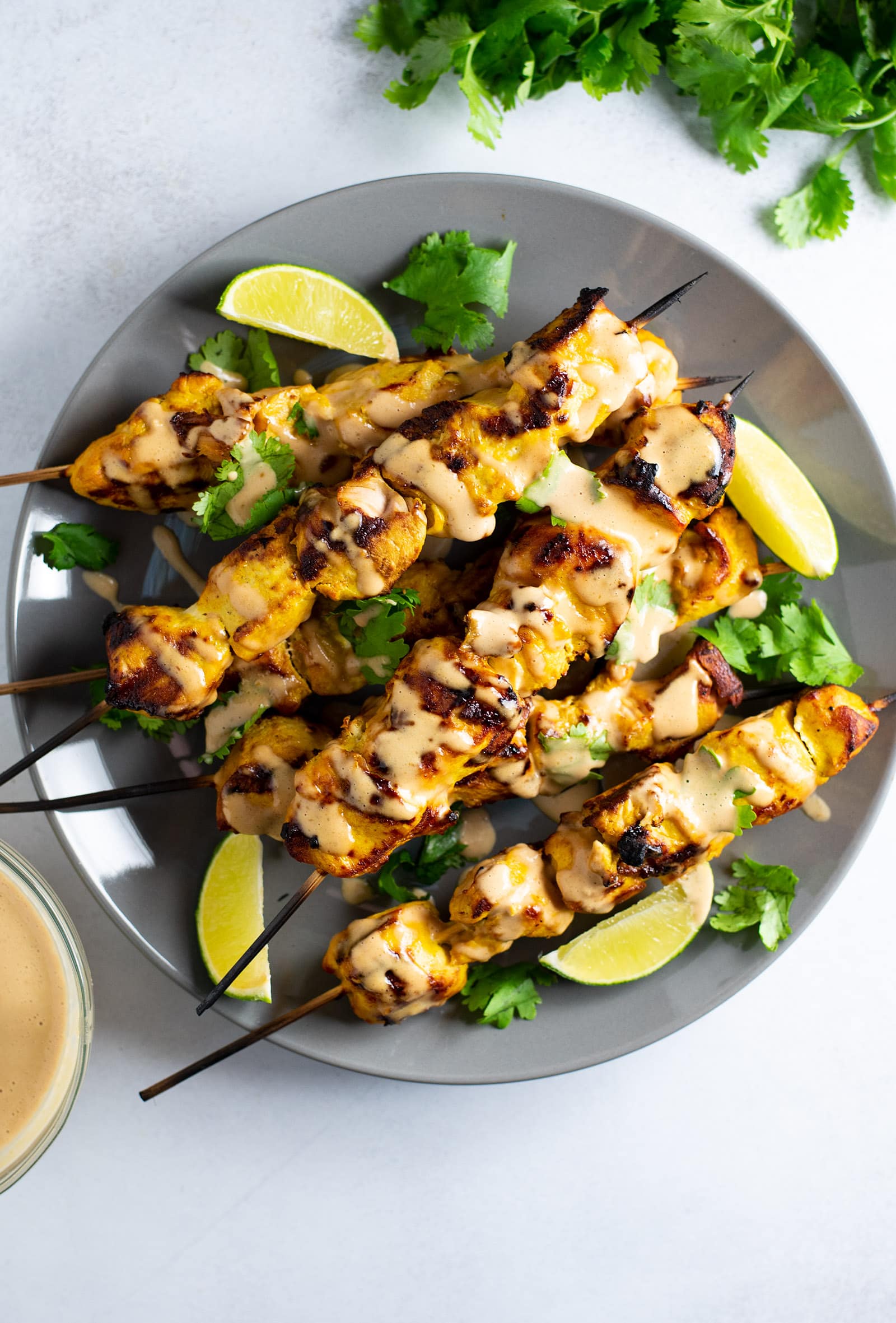 Thai Peanut Chicken Skewers